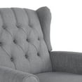 thumbnail image 6 of GDF Studio Sheila Contemporary Fabric Tufted Wingback Rocking Chair, Gray and Dark Brown, 6 of 9