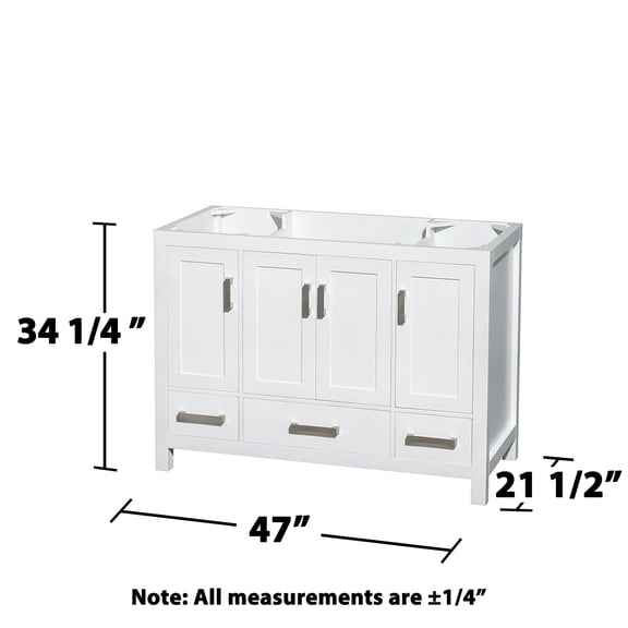 Wyndham Collection Sheffield 47" Mirror Wood Single Bathroom Vanity in White