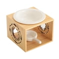 thumbnail image 2 of Quemador de aceite esencial, soporte de madera para velas, 4,5x4,2x3,4 pulgadas, decoración de mesa versátil hecha a mano para accesorios de Hotel, 2 of 9