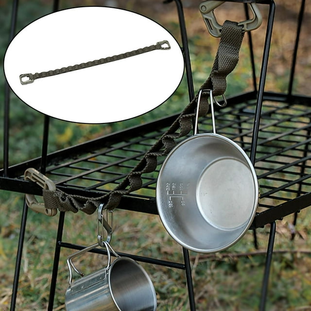 Correa de almacenamiento Cola para camping Verde 18 bucles