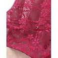 thumbnail image 5 of MSemis Women Girls Lyrical Ballet Dance Costume  Asymmetric Leotard Dresses Burgundy Large, 5 of 7