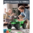 thumbnail image 4 of TOKTOO 6V 7Ah Powered Ride on ATV Toys, Electric Kids Car, 4 Wheeler Ride on Car w/ Music Player, Toddler Car for Boys Girls Aged 1-3 Years, Green, 4 of 8