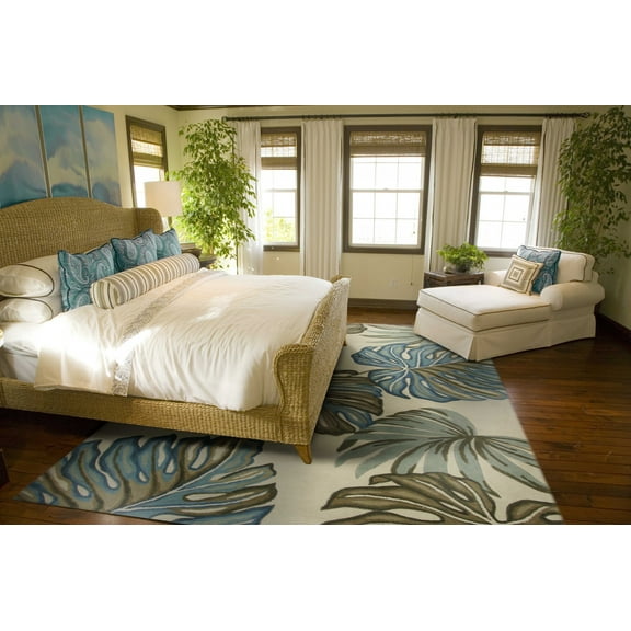 63" X 99" Ivory Wool Rug