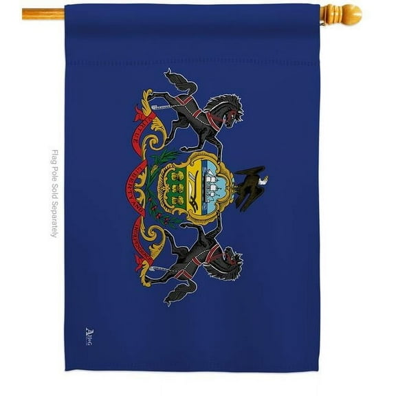 Americana Home & Garden H140539-BO 28 x 40 in. Pennsylvania American State House Flag with Double-Sided Horizontal Decoration Banner Garden Yard Gift