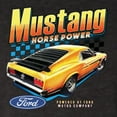 thumbnail image 6 of Wild Bobby, Ford Yellow Mustang Horsepower Cars and Trucks Men Premium Tri Blend Tee, Vintage Black, Small, 6 of 6