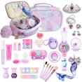 thumbnail image 3 of 29pcs Girls Makeup Kits for Kids Children's Makeup Sets Girls Princess Make Up Bag Nontoxic Cosmetics Kits Toys Makeup Beauty Toys Christmas Gift Birthday Gift, 3 of 8