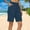 Blue, variant on Bermuda Shorts for Women Pull On High Waist Knee Length Summer Casual Cotton Linen Shorts with Pockets Bronze