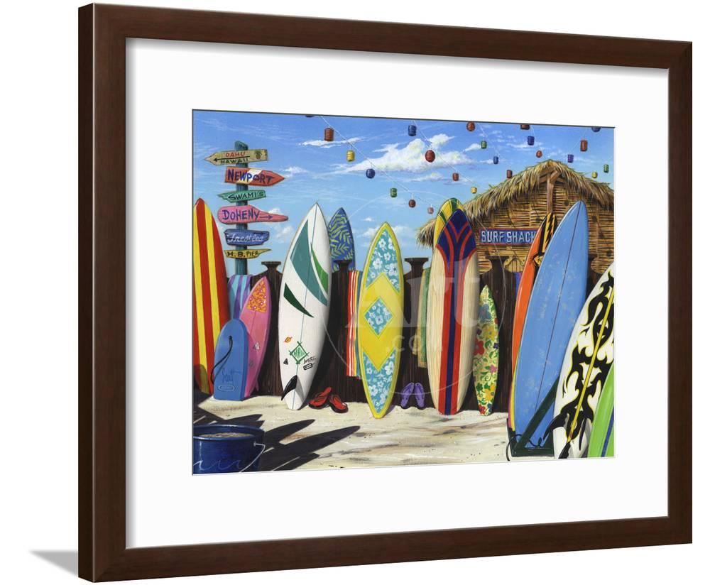 Surf Shack, Framed Art Print Wall Art by Scott Westmoreland Sold by