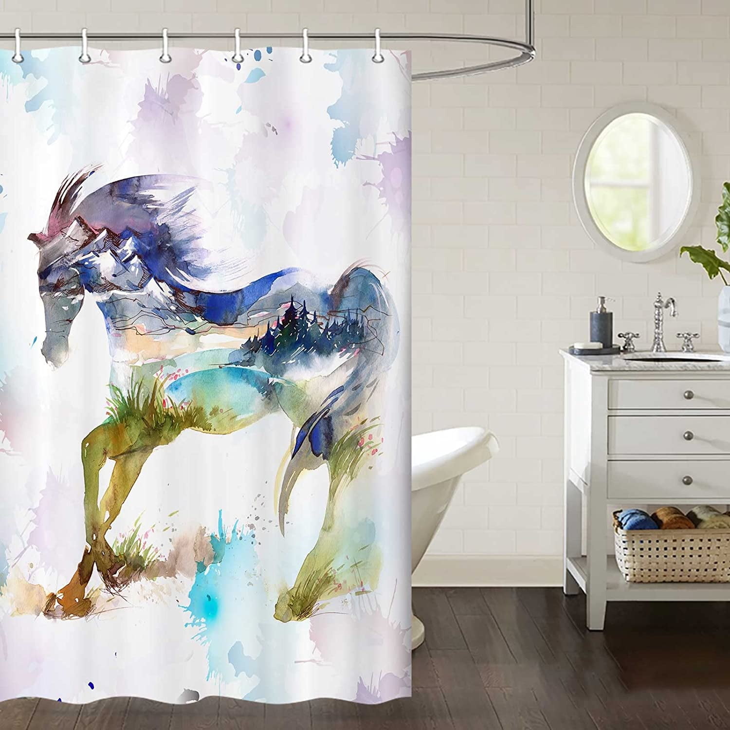 Yadshoti Sea Turtle Shower Curtains Funny Ocean Animals Cartoon Unde