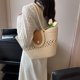 thumbnail image 2 of Bolso de verano para mujer Bolso de hombro tejido Bolsos de mano de playa de gran capacidad (Beige), 2 of 5
