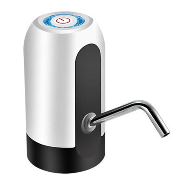 Bomba Dispensadora de Agua, Bomba de Botella de Agua Potable, Bomba de Jarra de Agua Eléctrica con Carga USB Portátil Recargable para Oficina Y Campin blanco