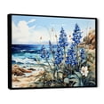 thumbnail image 2 of Designart "Seashore Blue Bonnets" Blue Bonnets Floater Framed Canvas Wall Art, 2 of 5