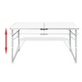 thumbnail image 2 of vidaXL Foldable Camping Table Set with 4 Stools Height Adjustable 47.2"x23.6", 2 of 10