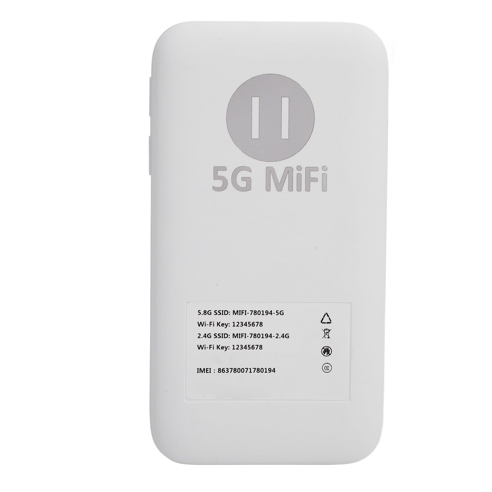 Travel 5G WiFi Hotspot 5G WiFi 6 Mobile Hotspot High Speed Support 16 Devices 6100mAh Portable WiFi Hotspot Router with SIM Card Slot for Phone Tablet