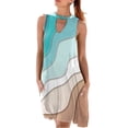thumbnail image 2 of SMihono Robe d'Été Grande Taille pour Femmes 2023 Robes de Plage d'Été avec Encolure Stylée Sans Manches avec Poche Robe Mini, 2 of 6