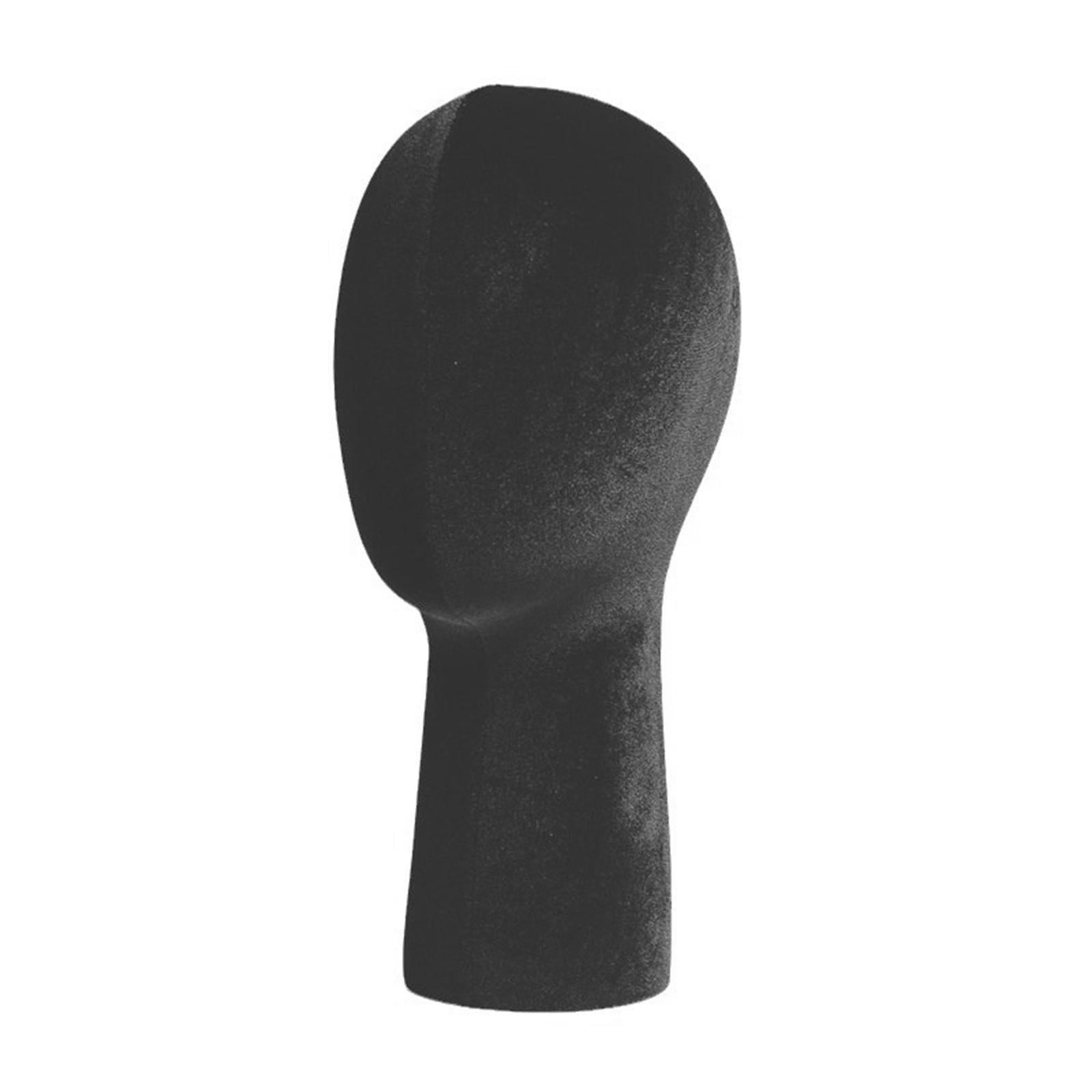 TOOYFUL Training Mannequin Head Styling Tools Stable Round Base Hair Display Stand Glasses Holder Display for Cap Headset Hat Headband black