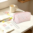 thumbnail image 4 of Small Quilted Makeup Bag for Women, Cute Floral Cosmetic Bag, Emergency Bag Travel Toiletry Pouch Gifts for Girls Her Mom Friend Sister Pink, 4 of 6