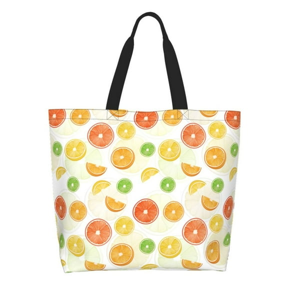 Naloa Colorful Lemons Tote Bag for Women Large Capacity Shoulder Bag for College Work Travel Shopping