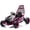Pink, variant on Track Seven 24V Electric Go Kart for Kids, Drift Crazy Cart with 400W Motors, Max 7 Mph, Protective Roll Cage, Metal Frame, 5-Point Harness, Bluetooth, 24V Ride on Toy Car Kart for Kids Aged 6+, Blue
