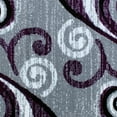 thumbnail image 6 of BizChair Area Rug Modern Contemporary Design 1100 Purple Grey White Black (2 Feet X 7 Feet 3 Inch) Runner, 6 of 6