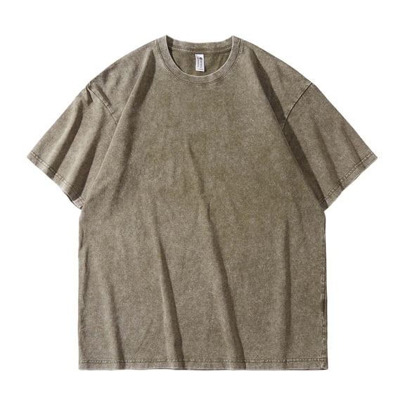 YLSDY Men's Waffle T Shirt Summer Loose Fit Crewneck Tee Short Sleeve Casual Sports Shirt Retro Comfort Vacation Tops Mint Green XXL