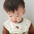 thumbnail image 5 of 3pcs Infant Waterproof Bibs Set Embroidered Cotton Bibs Breathable Bibs Upgrade Baby Bibs for 6 Month to 3 Year Kids, 5 of 8