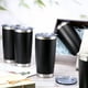 thumbnail image 3 of Paquete de 36 vasos Sieral de acero inoxidable de 600 ml, color negro, 3 of 7