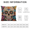 thumbnail image 5 of COMIO  Sugar Skull Outdoor Pillow Cases Square Standard Cushion Covers for Sofa Couch Bed, 5 of 5
