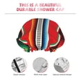 thumbnail image 5 of Balery Mexican Serape Blanket Stripes Shower Caps, Double Layer Waterproof Shower Cap, Double Layers Reusable Shower Cap With Soft Comfortable For Long Thick Hair Soft Bath Shower Hair Caps, 5 of 9
