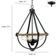 thumbnail image 2 of 2394-MB/WT Millennium Lighting Ellijay - 4 Light Pendant-25.5 Inches Tall and 20 Inches Wide, 2 of 6