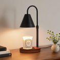 thumbnail image 1 of Candle Warmer Lamp,Black Horn Lampshade Dimmble Fragrance Electric Melter House Warming Decor with 2 Bulbs for Gifts Bedroom Jar Candles, 1 of 9