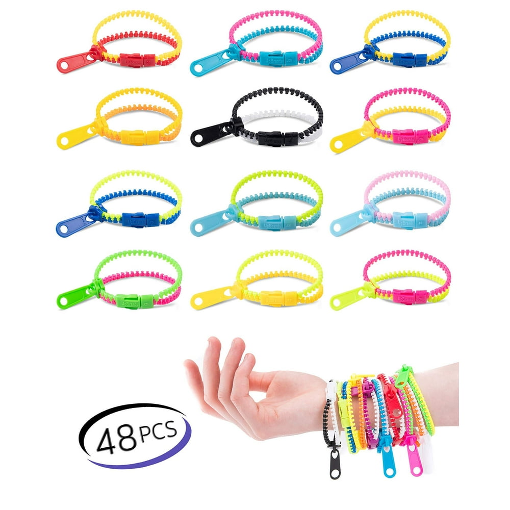 UpBrands Friendship Fidget Zipper Bracelets 7.5 Inches Sensory Toys
