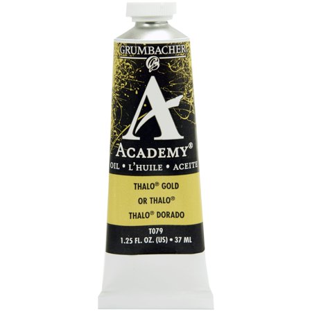 UPC: 0014173391605 | Grumbacher Academy Oil Color  37ml Tube  Thalo Gold