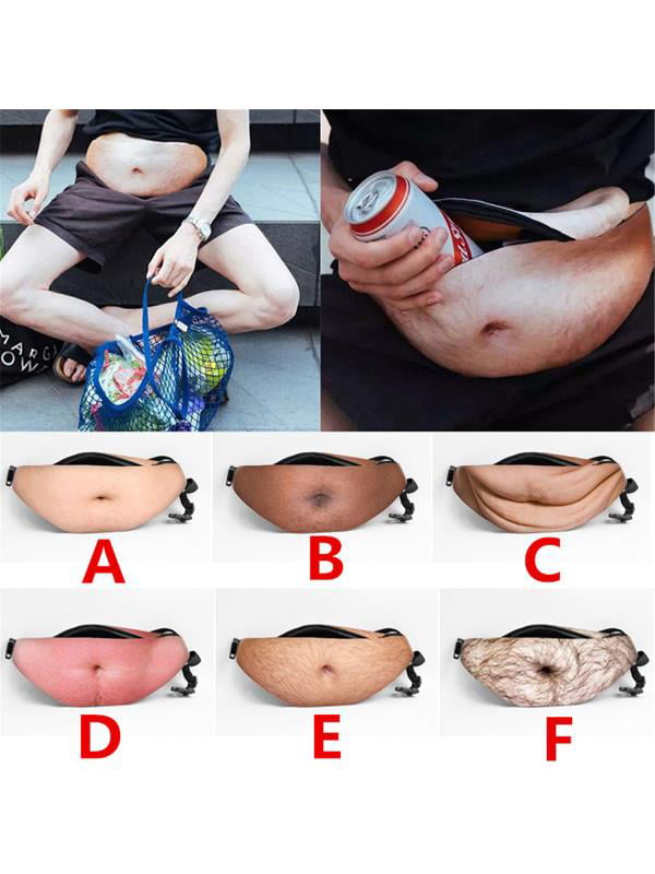 Meigar Gift Novelty Beer Fat Hairy Belly Fanny Pack Bag Waist Bags - 0