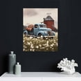 thumbnail image 5 of COMIO Farmhouse Old Truck Canvas Wall Art, Old Barn Pictures Wall Art, Country Vintage Pickup Truck Canvas Prints, Blue Truck With White Petunias Art Prints for Country Farmhouse Decor, 5 of 5