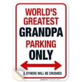 thumbnail image 1 of Funny Parking Sign, World'S Greatest Grandpa Parking Only Sign, 10x7 Vinyl Sticker, 1 of 1