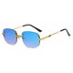 thumbnail image 1 of Las gafas de sol sin marco de la película retra del color forman las gafas de sol del hip-hop, hechas de metal, 1 of 5