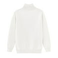thumbnail image 4 of Girls Turtleneck Pullover Sweater Long Sleeve Ribbed Knit High Neck Youth Casual Basic Top for Fall Winter Spring, 4 of 4