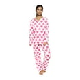 thumbnail image 2 of 2 Pack: Women's Pajama Sets Vneck Top Micro Fleece Pajamas For Women Ladies Loungewear Pjs Cute Long Sleeve Warm Lightweight Winter Pants Holiday Christmas Sleepwear Clothing Pj Set - Set 2, XL, 2 of 3