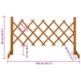 thumbnail image 2 of vidaXL Expandable Solid Firwood Trellis Fence Brown, 2 of 6