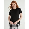 thumbnail image 2 of Joyspun Women's Knit Sleep T-Shirt with Short Sleeves, Sizes S-3X, 2 of 6