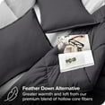 thumbnail image 3 of Bare Home Goose Down Alternative Comforter Set - 3 Piece Set - Full/Double, Forged Iron Gray, 3 of 7