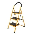 thumbnail image 2 of SALE CLEARANCE 3 Step Ladder, Folding Step Stool for Adults with Handle, Lightweight, Perfect for Kitchen& Household, 500lbs Capacity Sturdy Steel Ladder, 2 of 9