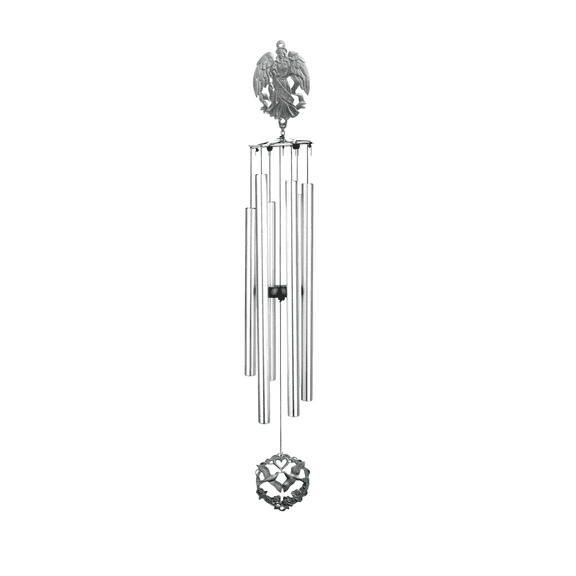 Wind Chime - 36in Angel/Dove - Silver Tube