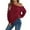Red, variant on Crochet Tops For Women Off The Shoulder Sweaters Long Sleeve Hollow Out Knit Pullover Beach Clothes