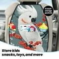 thumbnail image 5 of Naloa Cockatoo Red Berries 2Pcs Anti-Kick Back Seat Cover Kick Mat, Car Seat Protector with 3 Storage Pockets, 5 of 8