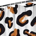 thumbnail image 3 of Black and Orange Of Leopard Print Shower Curtain 36"x72" ,Bathroom Decorative Shower Curtains Set with 12 Hooks,Modern Waterproof Washable Shower Curtain, 3 of 6