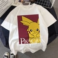 thumbnail image 1 of Camiseta de Pokémon para niños y niñas, camisa de Manga Kawaii de dibujos animados de Pikachu, Harajuku, ropa informal de moda qym unisex, 1 of 2