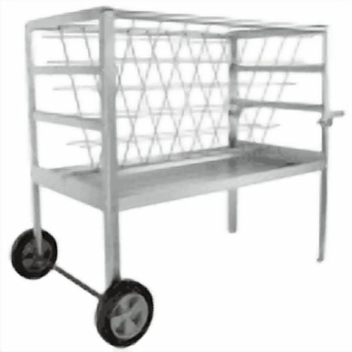 Professional Galvanized Steel Hay Cart Feeder - Wheeled All-Weather Feeding System for Horses/Sheep/Goats