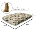 thumbnail image 2 of Modern Pet Bed, Seamless Oriental Geometric Morrocan Doodle Pattern with Dots and Blank Colors Art, Resistant Pad for Dogs and Cats Cushion with Removable Cover, 24" x 39", Multicolor, by Ambesonne, 2 of 4